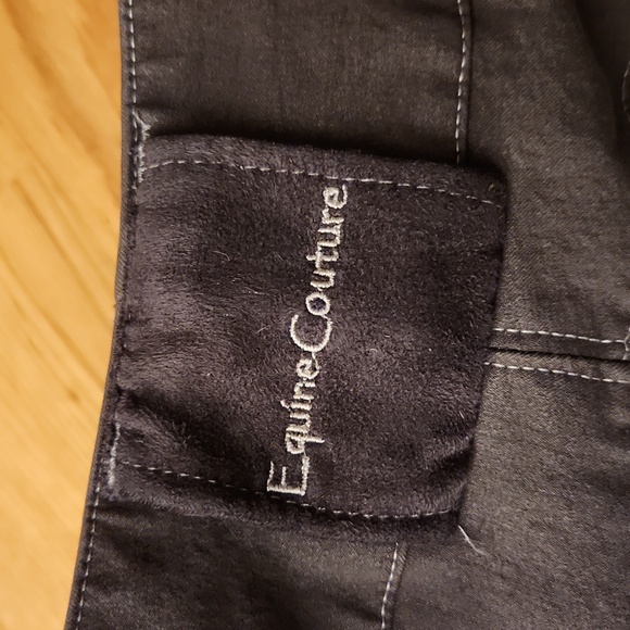 Equine Couture Kneepatch Breeches Grey 24/26 - Picture 3 of 4